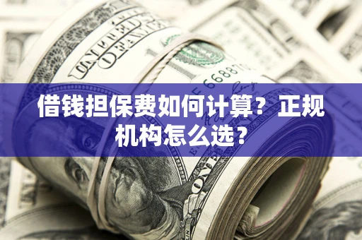 北京借钱担保费如何计算？正规机构怎么选？